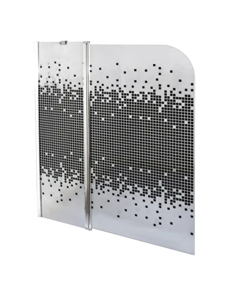 Стеклянная шторка для ванной Bravo Enza 120B Mosaic прозрачная - 2