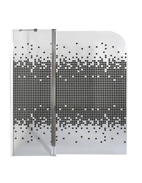 Стеклянная шторка для ванной Bravo Enza 120B Mosaic прозрачная - 4