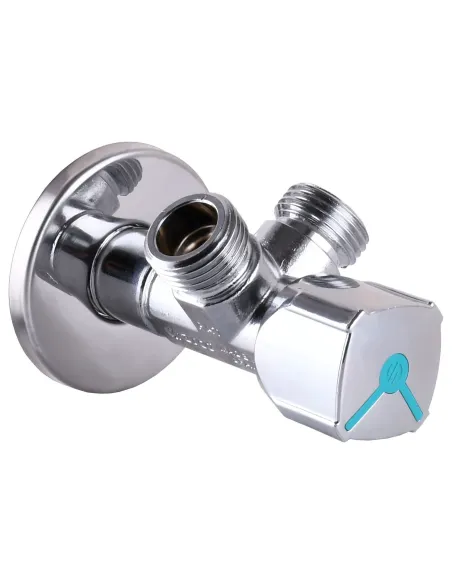 Кран приборный шаровой двойной угловой Arco 1/2х3/4х3/4 дюйма A80TWIN CQ4107 - 1