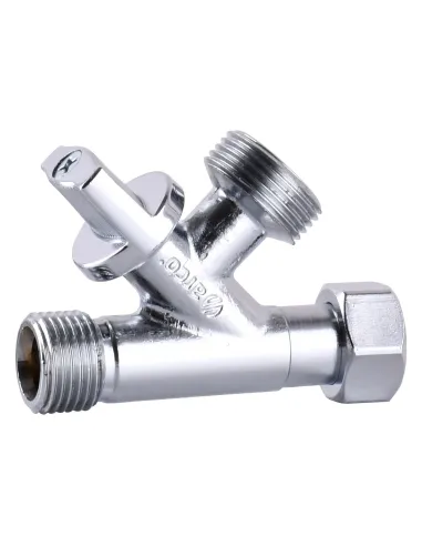 Кран приборный шаровой угловой с прижимной гайкой Arco 1/2х1/2х3/4 дюйма Conecta 280020 - 2