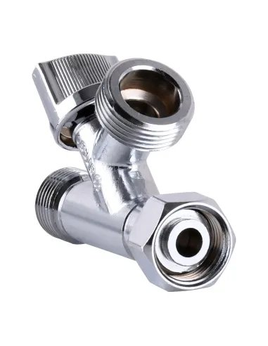 Кран приборный шаровой угловой с прижимной гайкой Arco 1/2х1/2х3/4 дюйма Conecta 280020 - 3