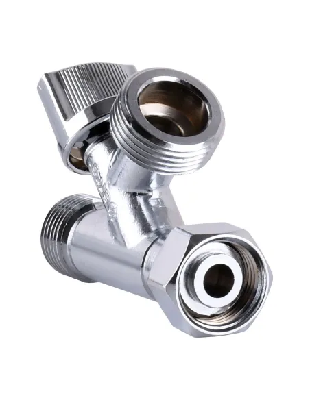 Кран приборный шаровой угловой с прижимной гайкой Arco 1/2х1/2х3/4 дюйма Conecta 280020 - 3