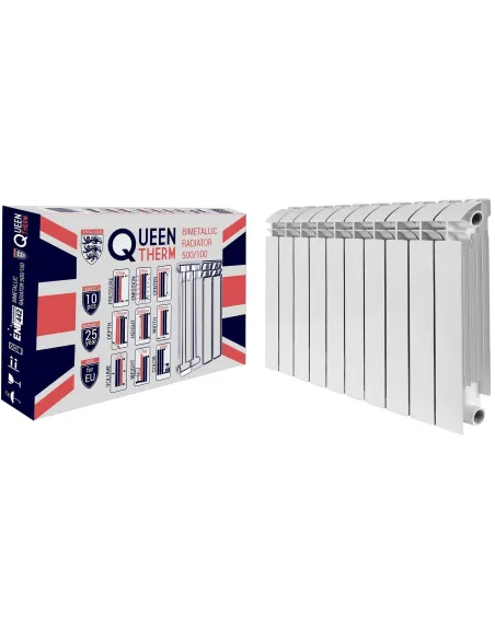 Радіатор біметалічний Queen Therm 500/100, 10 секцій - 1