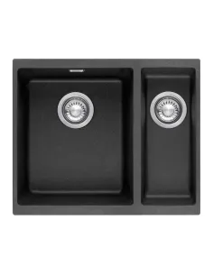 Мийка кухонна кам`яна прямокутна Franke Sirius SID 160, 560x440x200 мм, чорна - 1