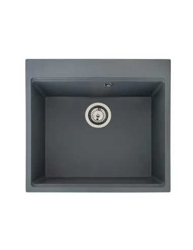 Мойка кухонная каменная прямоугольная Miraggio Lagoon 540 Gray, 510x541x215 мм - 3