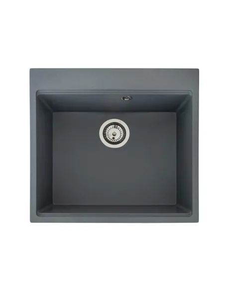 Мойка кухонная каменная прямоугольная Miraggio Lagoon 540 Gray, 510x541x215 мм - 3