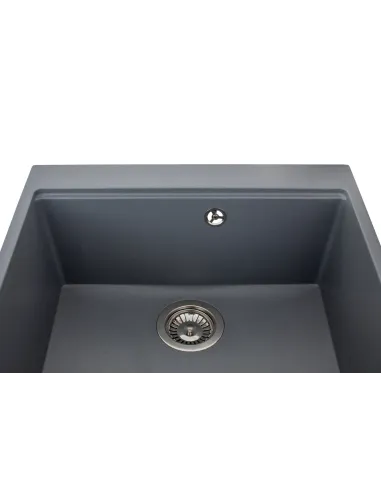 Мойка кухонная каменная прямоугольная Miraggio Lagoon 540 Gray, 510x541x215 мм - 4