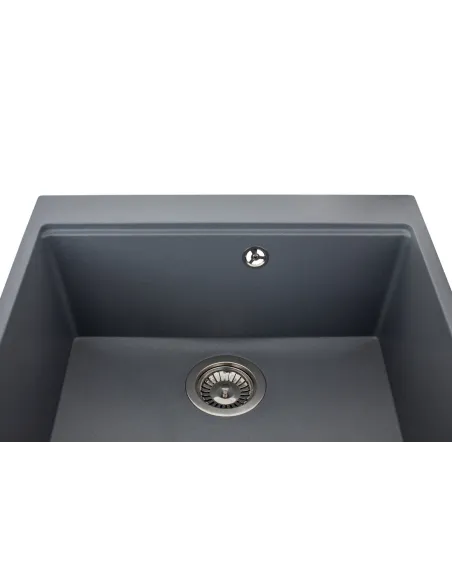 Мойка кухонная каменная прямоугольная Miraggio Lagoon 540 Gray, 510x541x215 мм - 4