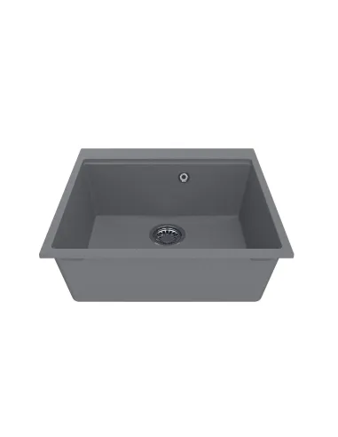 Мойка кухонная каменная прямоугольная Miraggio Lagoon 540 Gray, 510x541x215 мм - 6
