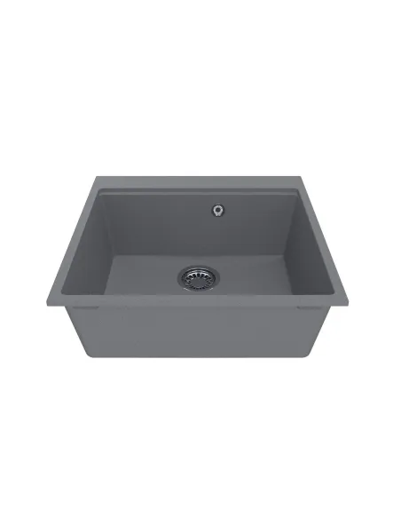 Мойка кухонная каменная прямоугольная Miraggio Lagoon 540 Gray, 510x541x215 мм - 6