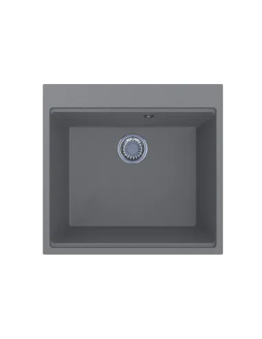 Мойка кухонная каменная прямоугольная Miraggio Lagoon 540 Gray, 510x541x215 мм - 7