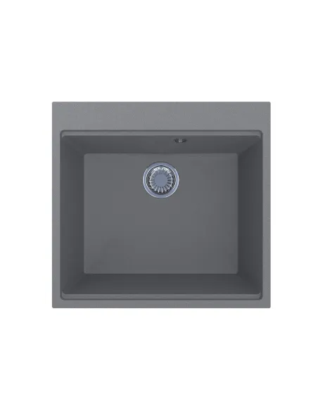 Мойка кухонная каменная прямоугольная Miraggio Lagoon 540 Gray, 510x541x215 мм - 7