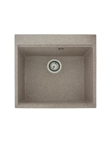 Мойка кухонная каменная прямоугольная Miraggio Lagoon 540 Terra, 510x541x215 мм - 3