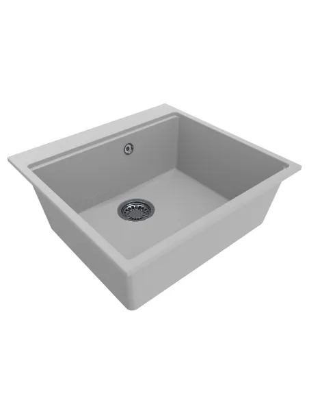 Мойка кухонная каменная прямоугольная Miraggio Lagoon 540 White, 510x541x215 мм - 1