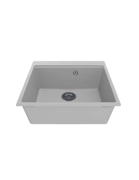 Мойка кухонная каменная прямоугольная Miraggio Lagoon 540 White, 510x541x215 мм - 5