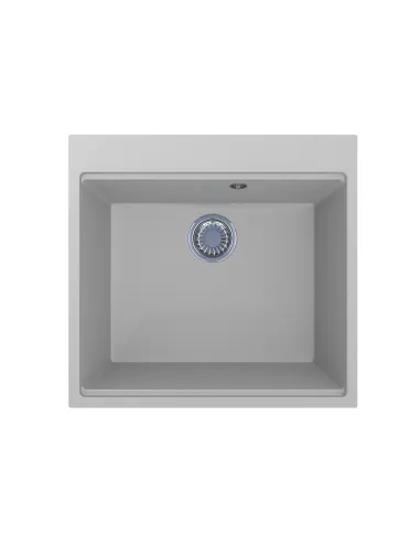 Мойка кухонная каменная прямоугольная Miraggio Lagoon 540 White, 510x541x215 мм - 6