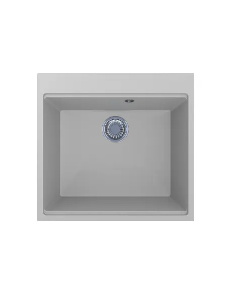 Мойка кухонная каменная прямоугольная Miraggio Lagoon 540 White, 510x541x215 мм - 6