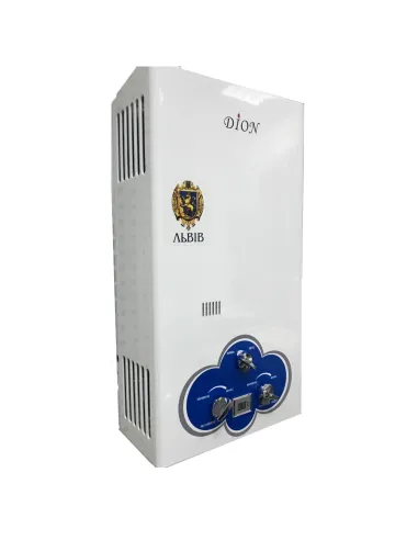 Колонка газова Діон JSD 10 біла, дисплей синій, димохідна - 2