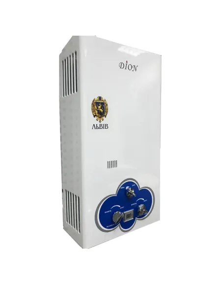 Колонка газова Діон JSD 10 біла, дисплей синій, димохідна - 2