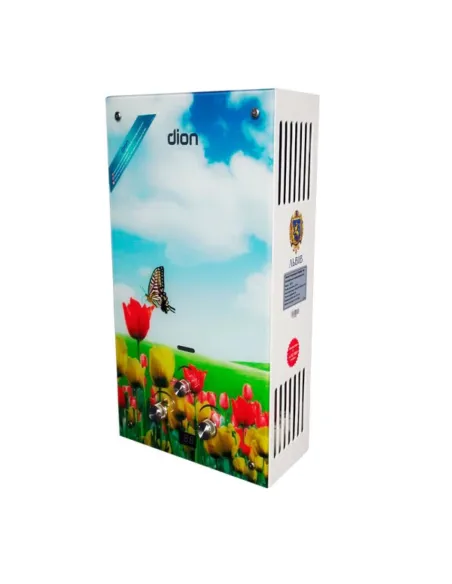 Колонка газовая Дион Фото-панель JSD 10 тюльпаны, дисплей, дымоходная - 1