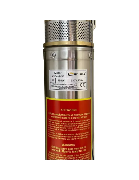 Центробежный глубинный насос Optima 4SDm 3/9 0.55 кВт, пульт, кабель 1.5 метра - 3