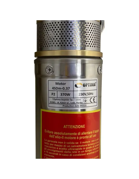 Центробежный глубинный насос Optima 4SDm 3/6 0.37 кВт, пульт, кабель 1.5 метра - 3