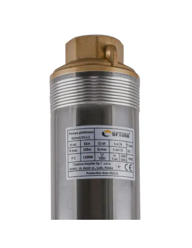 Центробежный глубинный насос Optima 4SDm 3/15 1.1 кВт, пульт, кабель 1.5 метра - 3