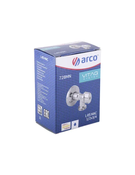 Кран приборный шаровой угловой Arco 1/2х3/4 дюйма 728MN L85MAC - 3