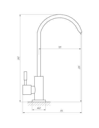 Кран для очищеної води Globus Lux Alpen SBT1-55M, нержавіюча сталь - 5