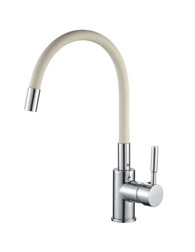Смеситель для кухни с гибким изливом Globus Lux Lazer GLLR-0203S-BEIGE, бежевый - 2