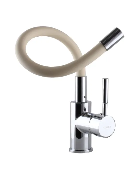 Смеситель для кухни с гибким изливом Globus Lux Lazer GLLR-0203S-BEIGE, бежевый - 6