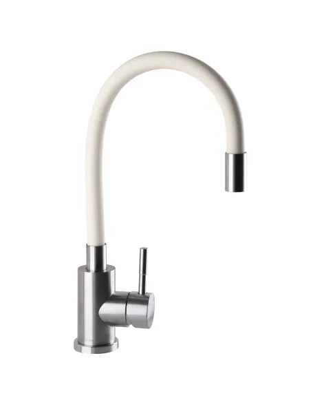 Смеситель для кухни из нержавеющей стали Globus Lux Alpen SBT1-203S-BEIGE, бежевый гофроизлив - 3