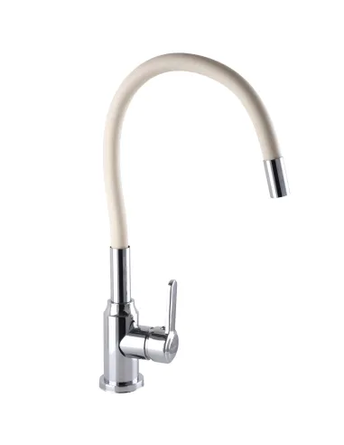 Смеситель для кухни с гибким изливом Domino Ellipse DCC-203L-BEIGE бежевый гофроизлив - 3