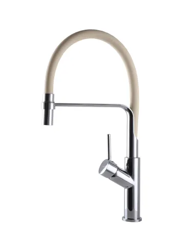 Смеситель для кухни с гибким изливом Globus Lux Denver Flex GDF-32-00-06, бежевый - 4