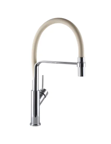 Смеситель для кухни с гибким изливом Globus Lux Denver Flex GDF-32-00-06, бежевый - 6