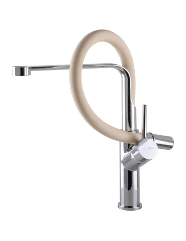 Смеситель для кухни с гибким изливом Globus Lux Denver Flex GDF-32-00-06, бежевый - 7