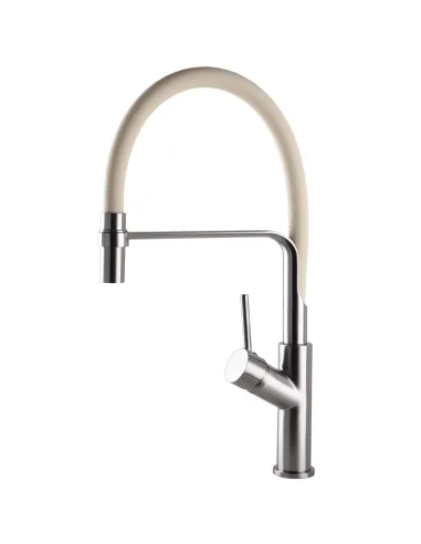 Смеситель для кухни с гибким изливом Globus Lux Denver Flex GDF-32-08-06, бежевый - 4