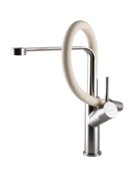 Смеситель для кухни с гибким изливом Globus Lux Denver Flex GDF-32-08-06, бежевый - 7