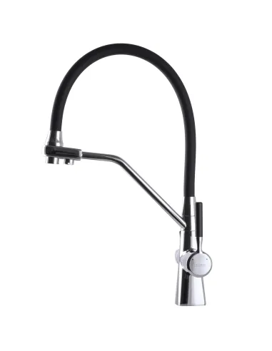 Смеситель для кухни с подключением к фильтру Globus Lux GLLR-0700-L-00-01 черный гофроизлив - 5