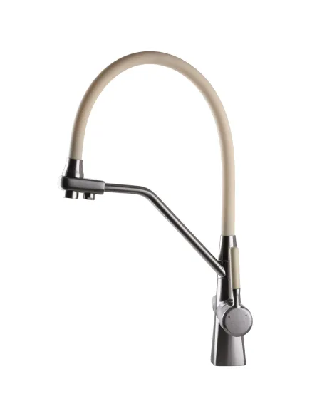 Смеситель для кухни с подключением к фильтру Globus Lux GLLR-0700-L-08-06 бежевый гофроизлив - 3