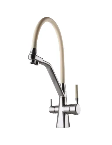 Смеситель для кухни с подключением к фильтру Globus Lux GLLR-0700-L-08-06 бежевый гофроизлив - 4