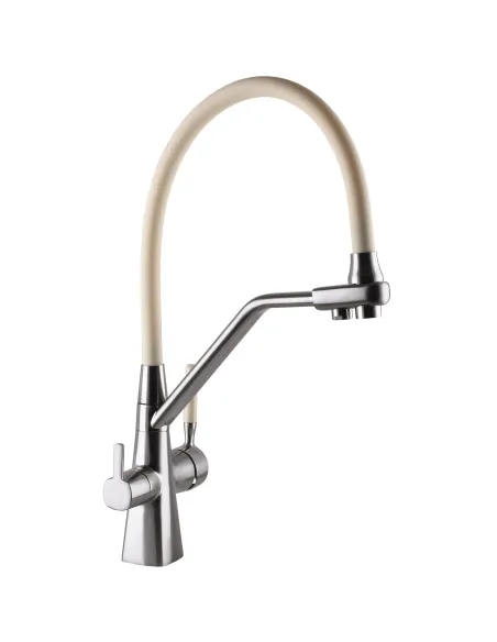 Смеситель для кухни с подключением к фильтру Globus Lux GLLR-0700-L-08-06 бежевый гофроизлив - 5