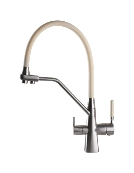 Смеситель для кухни с подключением к фильтру Globus Lux GLLR-0700-L-08-06 бежевый гофроизлив - 6