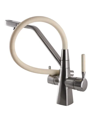 Смеситель для кухни с подключением к фильтру Globus Lux GLLR-0700-L-08-06 бежевый гофроизлив - 7