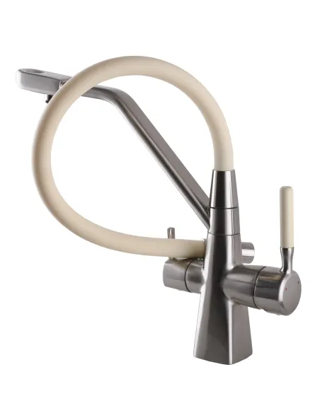 Смеситель для кухни с подключением к фильтру Globus Lux GLLR-0700-L-08-06 бежевый гофроизлив - 7