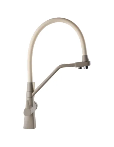 Змішувач для кухні Globus Lux GLLR-0700-L-04-06, бежевий гофровилив, підключення до очищеної води - 5