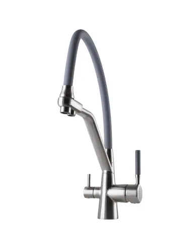 Смеситель для кухни с подключением к фильтру Globus Lux GLLR-0800-08-02 серый гофроизлив - 3