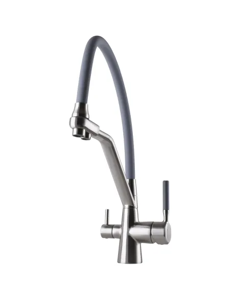 Смеситель для кухни с подключением к фильтру Globus Lux GLLR-0800-08-02 серый гофроизлив - 3