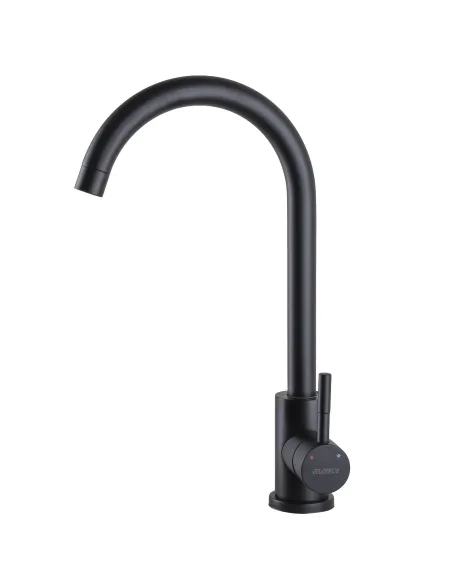 Змішувач для кухні Globus Lux Alpen SBT1-203S-BB, нержавіюча сталь, чорний - 3