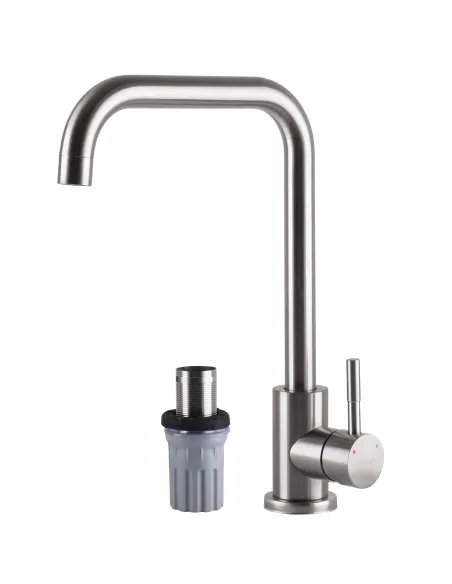 Смеситель для кухни из нержавеющей стали Ecomix Alpen AISI-203L-WH - 1